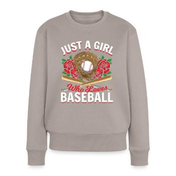 Filles Thème Baseball Amateurs de Baseball - Pull Premium bio Femme - taupe - Devant - Julia (174cm)