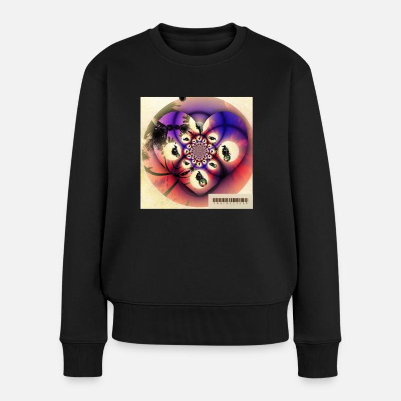 70's Moped/Motorroller - Frauen Premium Bio Pullover - Schwarz