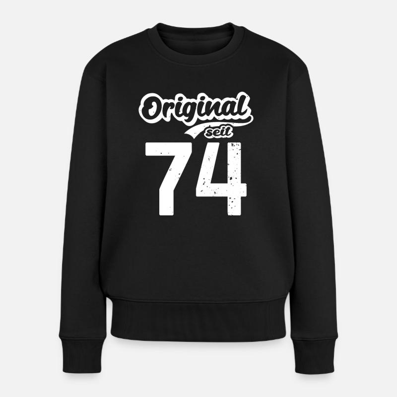 48. Geburtstag Original seit 1974 48 Jahre - Frauen Premium Bio Pullover - Schwarz