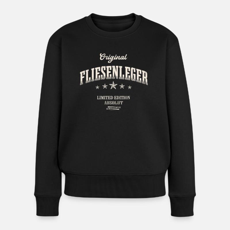 Fliesenleger Limited Edition - Frauen Premium Bio Pullover - Schwarz