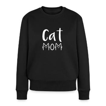 Cat Mom - Cat Mama Mistress Shirt - Women's Premium Organic Jumper - black - Front - Julia (174cm)
