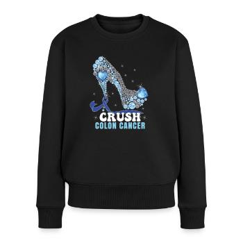 Frauen Darmkrebs Kämpfer - Frauen Premium Bio Pullover - Schwarz - Vorne - Julia (174cm)