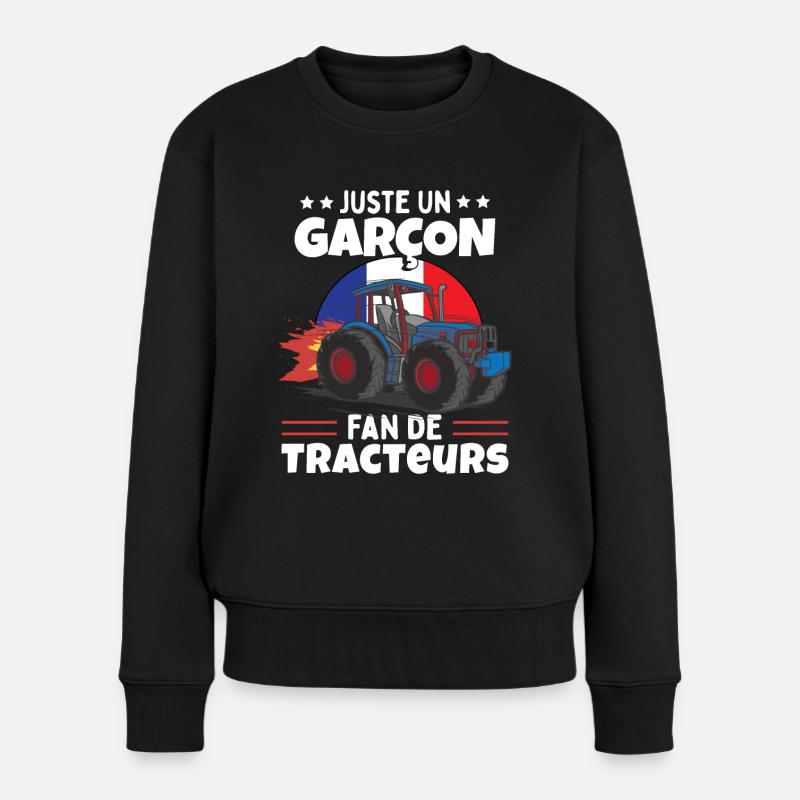 Fan De Tracteurs | Enfant | Tracteur - Pull Premium bio Femme - noir