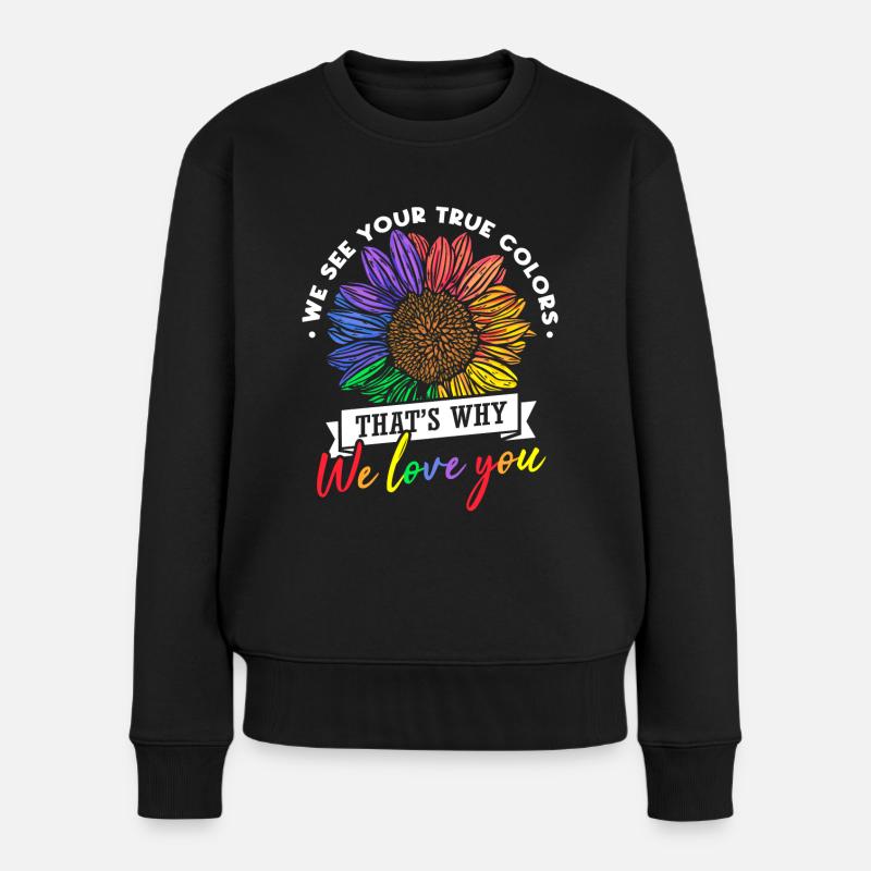 Tournesol LGBT - Pull Premium bio Femme - noir