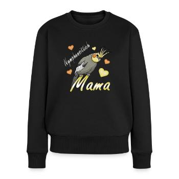 Nymphensittich Mama - Frauen Premium Bio Pullover - Schwarz - Vorne - Julia (174cm)