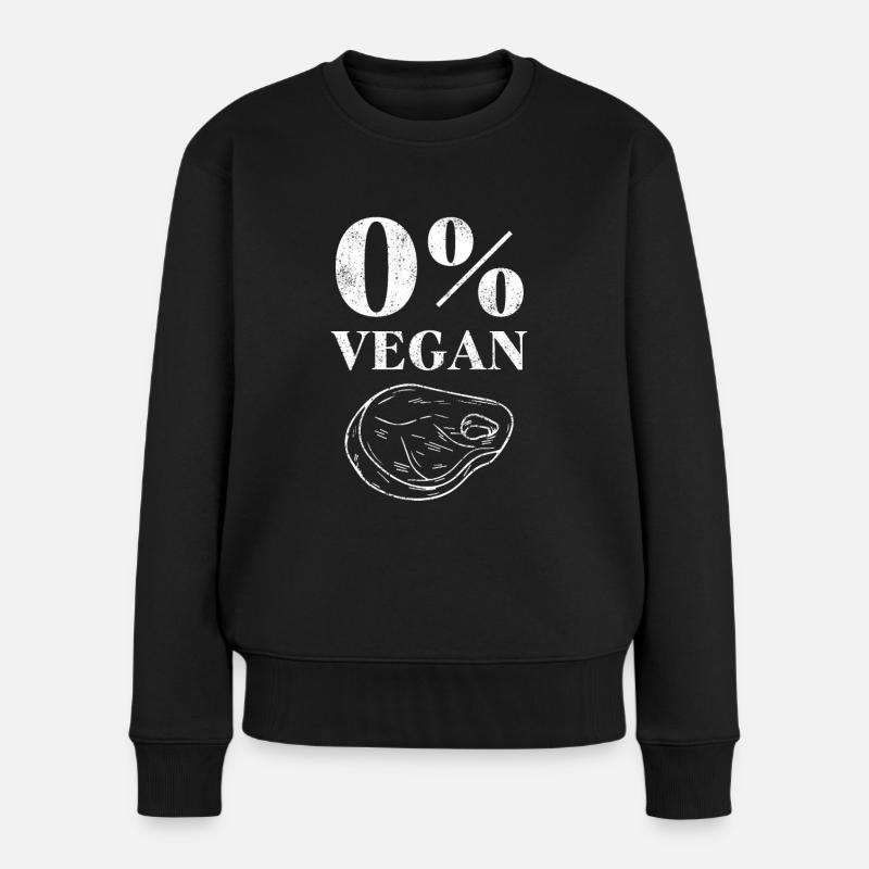 0 pour cent végétalien - Pull Premium bio Femme - noir