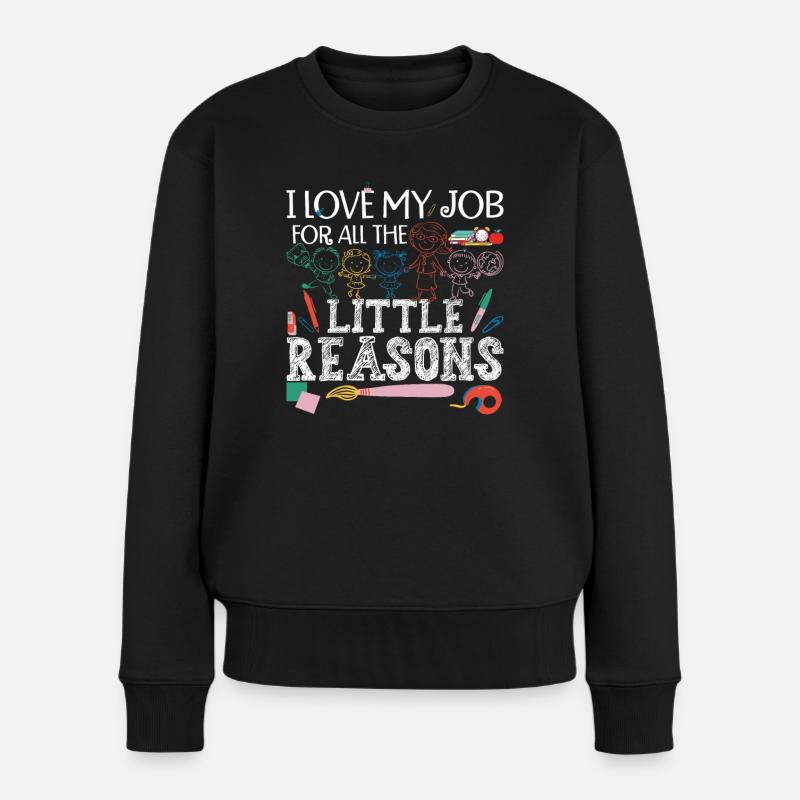 Erzieherin, Lehrerin, Schullehrerin, Kindertagesstätte - Frauen Premium Bio Pullover - Schwarz