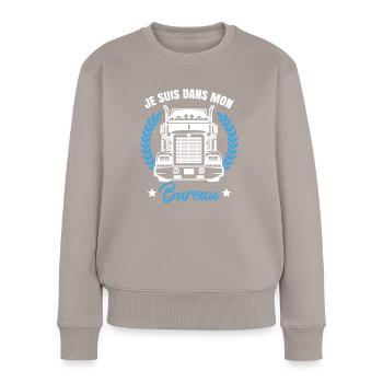 Poids Lourd - Pull Premium bio Femme - taupe - Devant - Julia (174cm)