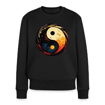Yin Yang - Women's Premium Organic Jumper - black - Front - Julia (174cm)