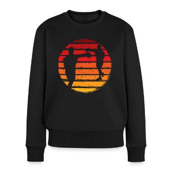 Boxen - Frauen Premium Bio Pullover - Schwarz - Vorne - Julia (174cm)