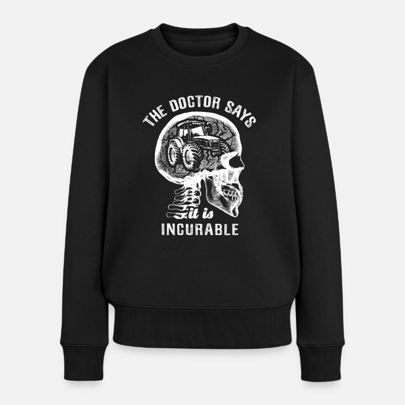 Le médecin dit que c’est incurable - tracteur - Pull Premium bio Femme - noir