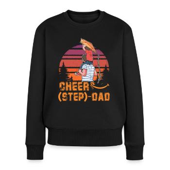 Cheer Step Dad - Women's Premium Organic Jumper - black - Front - Julia (174cm)