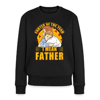 Furter des Jahres Ich meine Vater - Frauen Premium Bio Pullover - Schwarz - Vorne - Julia (174cm)