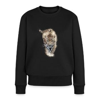 Gepard - Frauen Premium Bio Pullover - Schwarz - Vorne - Julia (174cm)