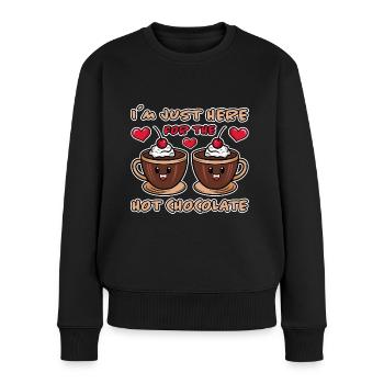 Kakao Spruch Heiße Schokolade Fun Kakao Geschenk - Frauen Premium Bio Pullover - Schwarz - Vorne - Julia (174cm)