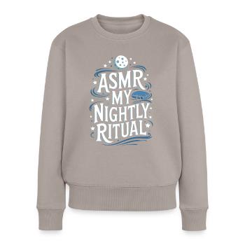 ASMR Spruch Triggers Tingles Lustige ASMR Geschenk - Frauen Premium Bio Pullover - Taupe - Vorne - Julia (174cm)