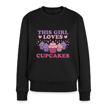 Cupcake Spruch Cupcakes Lustiges Cupcake Geschenk - Frauen Premium Bio Pullover - Schwarz - Vorne - Julia (174cm)