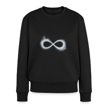 Unendlichkeit - Frauen Premium Bio Pullover - Schwarz - Vorne - Julia (174cm)