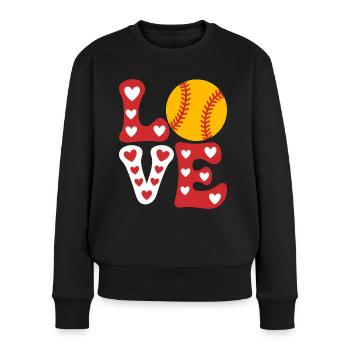 Softball Joueur de Softball Cadeau de Softball Mignon - Pull Premium bio Femme - noir - Devant - Julia (174cm)