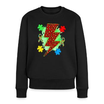 Autismus - Frauen Premium Bio Pullover - Schwarz - Vorne - Julia (174cm)