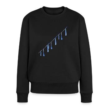 water drops line water - Women's Premium Organic Jumper - black - Front - Julia (174cm)