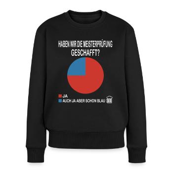 Meister 2025 Kreisdiagramm - Frauen Premium Bio Pullover - Schwarz - Vorne - Julia (174cm)