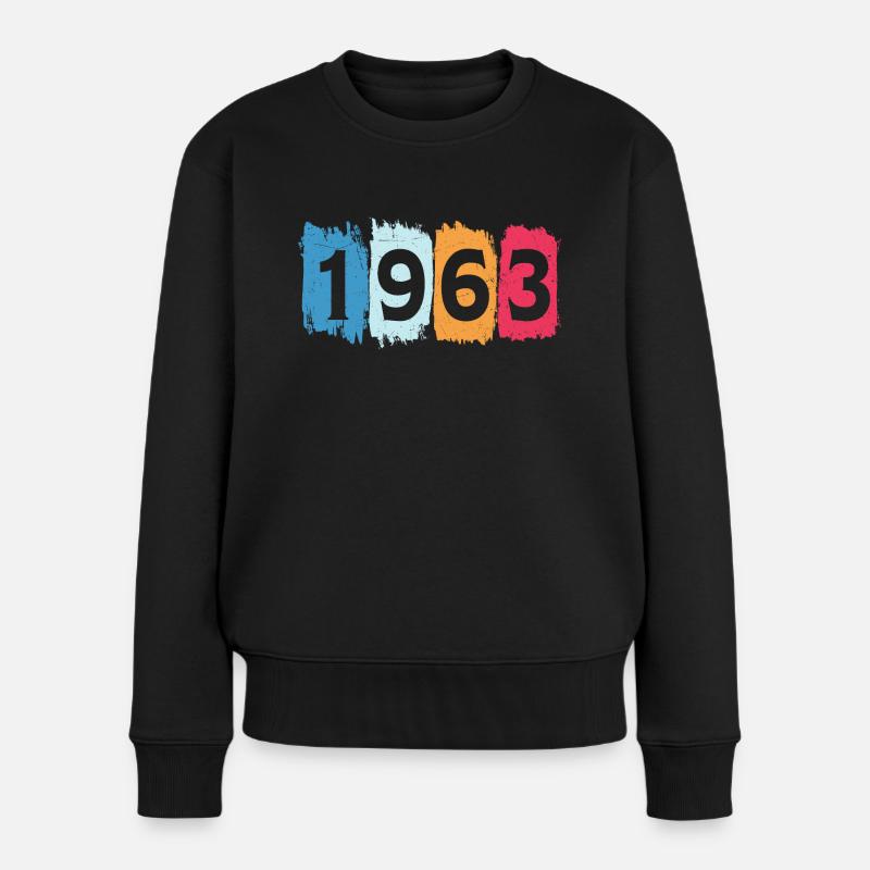 Retro 1963 t-shirt 63 vintage 1963 - Frauen Premium Bio Pullover - Schwarz