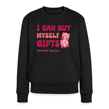 Lustiger Valentinstag Selbstliebe Anti Valentinstag - Frauen Premium Bio Pullover - Schwarz - Vorne - Julia (174cm)