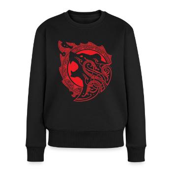 Viking Berserker - Pull Premium bio Femme - noir - Devant - Julia (174cm)