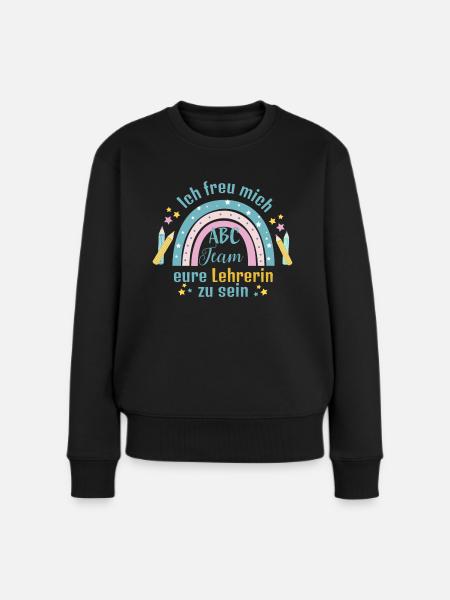 Lehrerin für Grundschule - Frauen Premium Bio Pullover - Schwarz