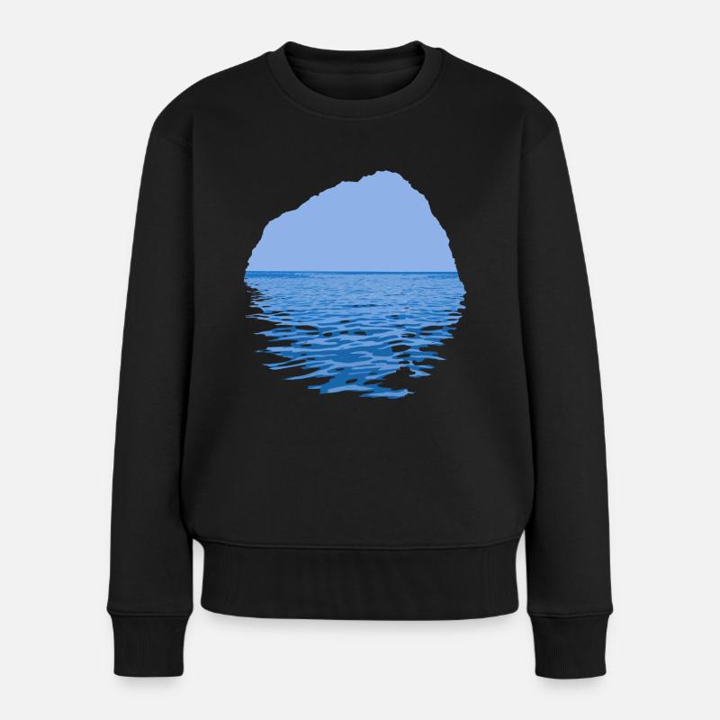 Sea-Through - Frauen Premium Bio Pullover - Schwarz