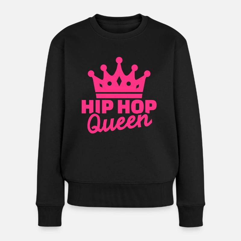 Hip Hop - Frauen Premium Bio Pullover - Schwarz