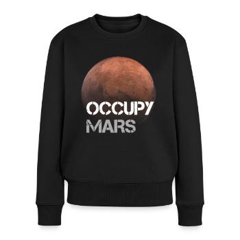 Occupy Mars Astronomie Wissenschaft Geschenke für Sie - Frauen Premium Bio Pullover - Schwarz - Vorne - Julia (174cm)