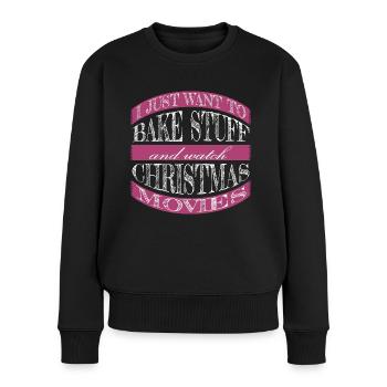 christmas sports santa animal present - Frauen Premium Bio Pullover - Schwarz - Vorne - Julia (174cm)