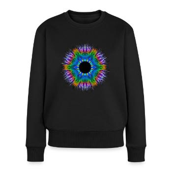 Symbol Symbols Cool Mandalas Eye Icon Symbolism - Women's Premium Organic Jumper - black - Front - Julia (174cm)