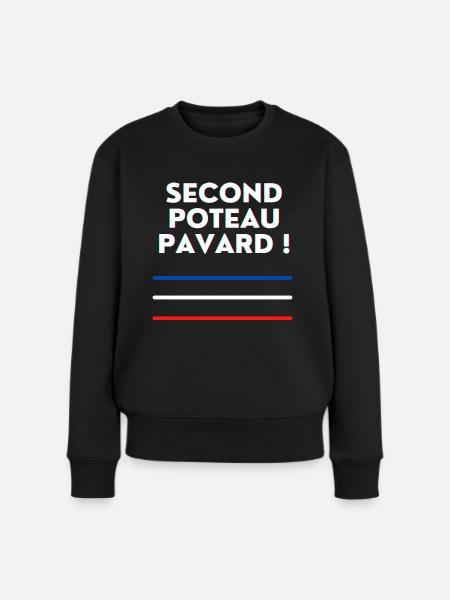 Second Poteau pavard ! - Pull Premium bio Femme - noir