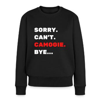 Tut mir Leid. Nicht. Tarnung. Auf Wiedersehen - Frauen Premium Bio Pullover - Schwarz - Vorne - Julia (174cm)