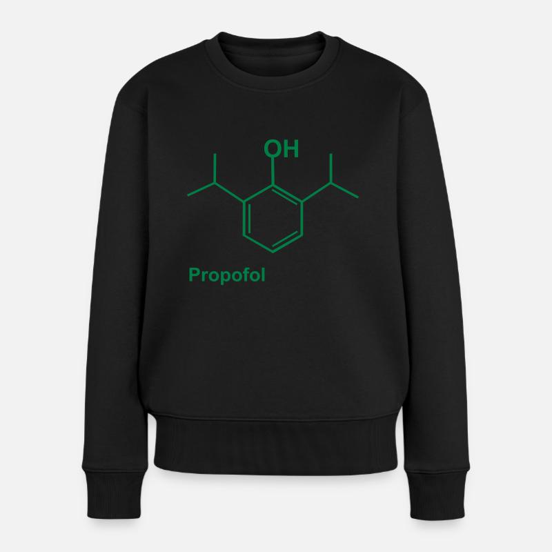 Propofol grün - Frauen Premium Bio Pullover - Schwarz