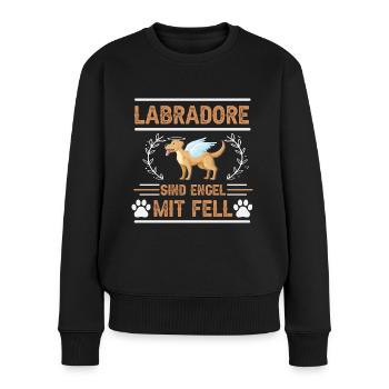 Les labradors sont des anges à fourrure - Pull Premium bio Femme - noir - Devant - Julia (174cm)