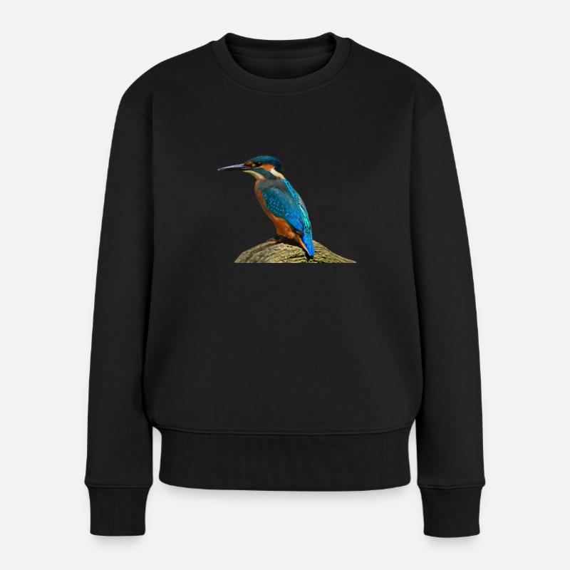 Fischervogel - Frauen Premium Bio Pullover - Schwarz