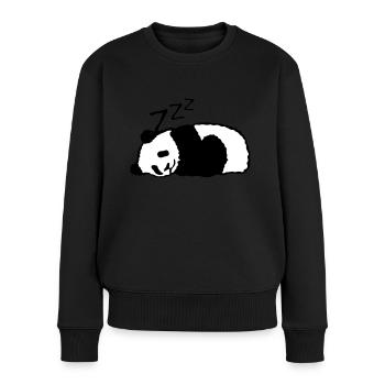 panda dort sieste dormir - Pull Premium bio Femme - noir - Devant - Julia (174cm)