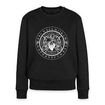 Pendulum Board tree of life heart - Women's Premium Organic Jumper - black - Front - Julia (174cm)