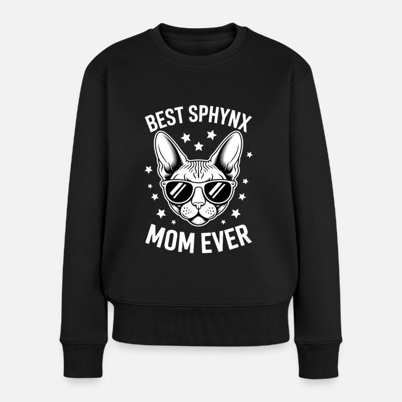Sphynx Katze Spruch Lustiges Sphynx Katze Geschenk - Frauen Premium Bio Pullover - Schwarz