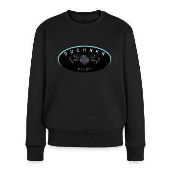 Drohnen Pilot Drone Pilot - Frauen Premium Bio Pullover - Schwarz - Vorne - Julia (174cm)