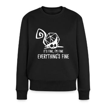 It's fine I'm fine Funny Role Playing Cat RPG - Women's Premium Organic Jumper - black - Front - Julia (174cm)