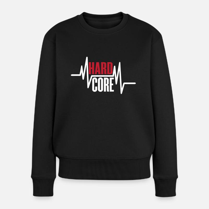 Hard Core - Women's Premium Organic Jumper - black