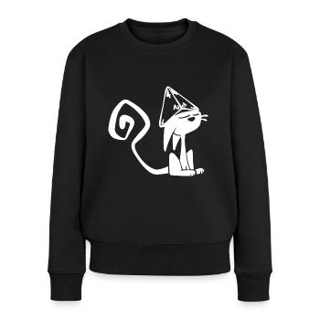 Dice Cat Funny Role Playing Cat RPG - Women's Premium Organic Jumper - black - Front - Julia (174cm)
