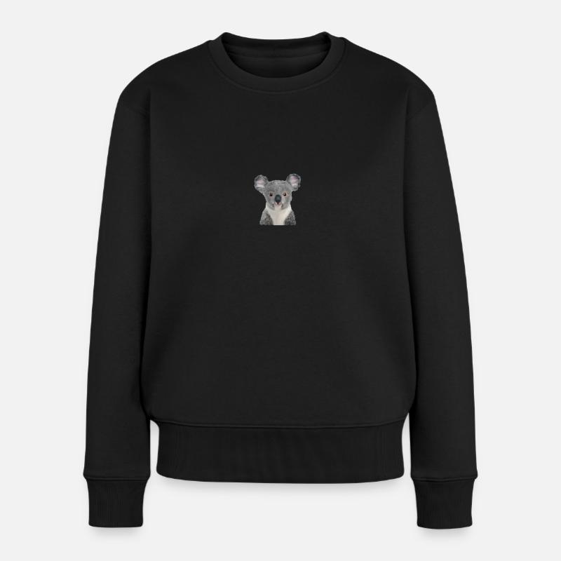 Koala - Frauen Premium Bio Pullover - Schwarz