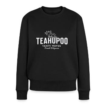 Teahupoo Tahiti waves - Pull Premium bio Femme - noir - Devant - Julia (174cm)