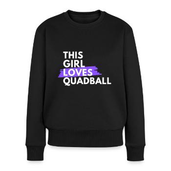 This girl loves quadball - Women's Premium Organic Jumper - black - Front - Julia (174cm)